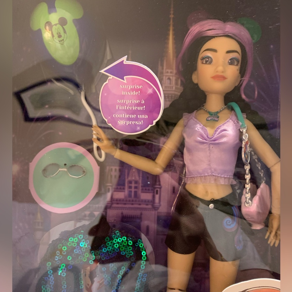 Disney Ariel Doll in Purple and Black Ensemble - Picture 10 of 14